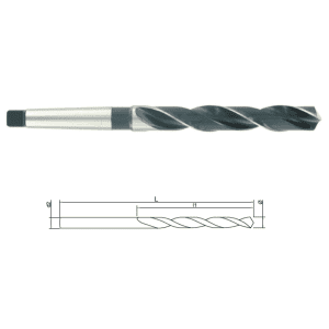 Burghie cilindrice cu coada conica pentru metal DIN 345, tip N, 118, DIM 10.75