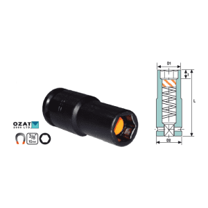 Cap cheie tubulara de impact cu magnet 3/8" 3/8"