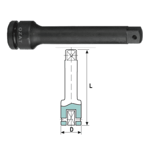 Prelungitor de impact 3/8" 3/8"