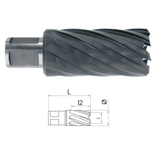 Carota HSS-TiAlN cu prindere Weldon (3/4") lungime 50 mm, DIM 48.0