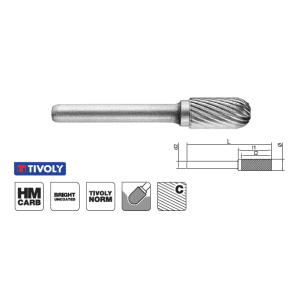 Freza din carbura de tungsten forma C DIM 16