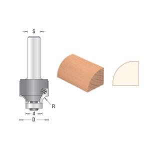 Freza cu coada,cu placute amovibile profilata 1/4 concav R6