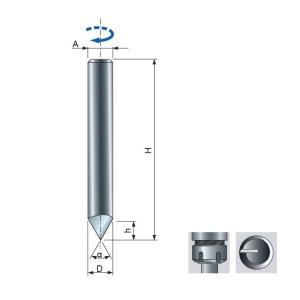 Freza din carbura solida pentru sculptura, DIM 8, h 6, d 70, A 8, Z 1, RPM. MAX 30000