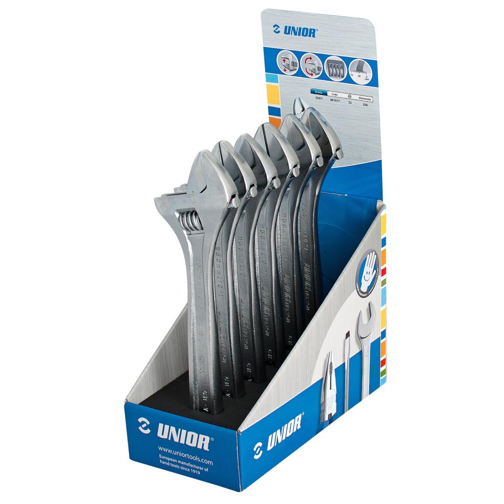 Set de chei reglabile in display de carton/6pcs